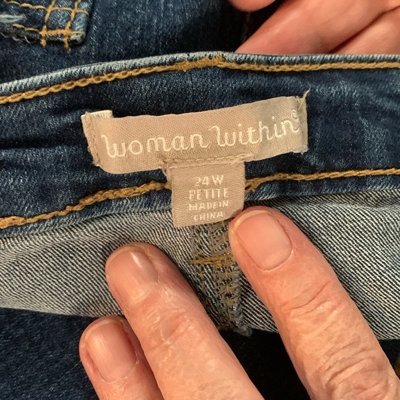 Woman Within Women's Plus Size Jeans Denim 24W Petite - Picture 4 of 6